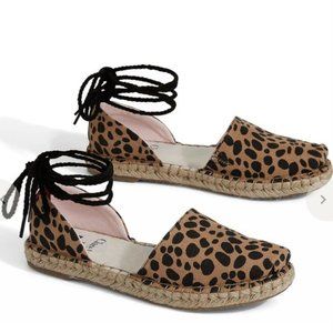 Clare V Katalina Canvas Leopard Toms Espadrille Flats
